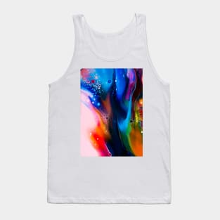 Prussian Flames (acrylic pour) Tank Top